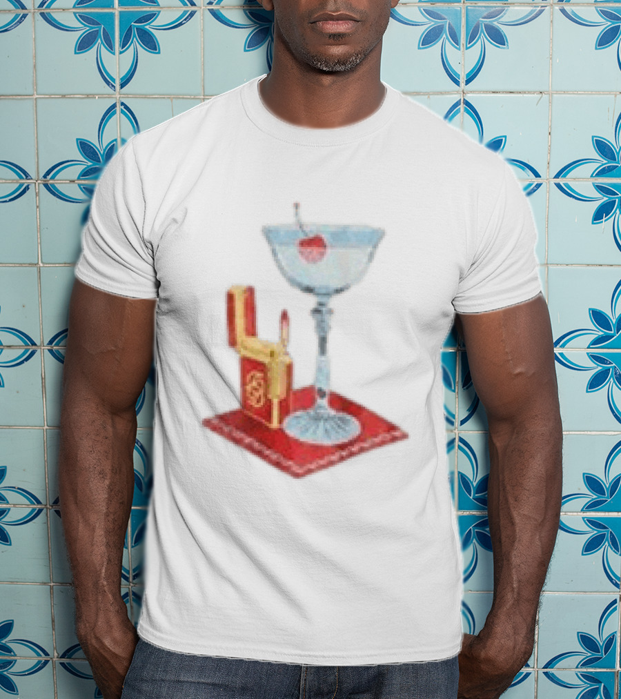 Adrien Rabiot Drole De Monsieur Martini Cocktail With Lighter T-Shirt