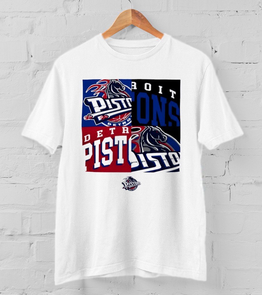 Detroit Pistons NBA Mashup Basketball Sports T-Shirt