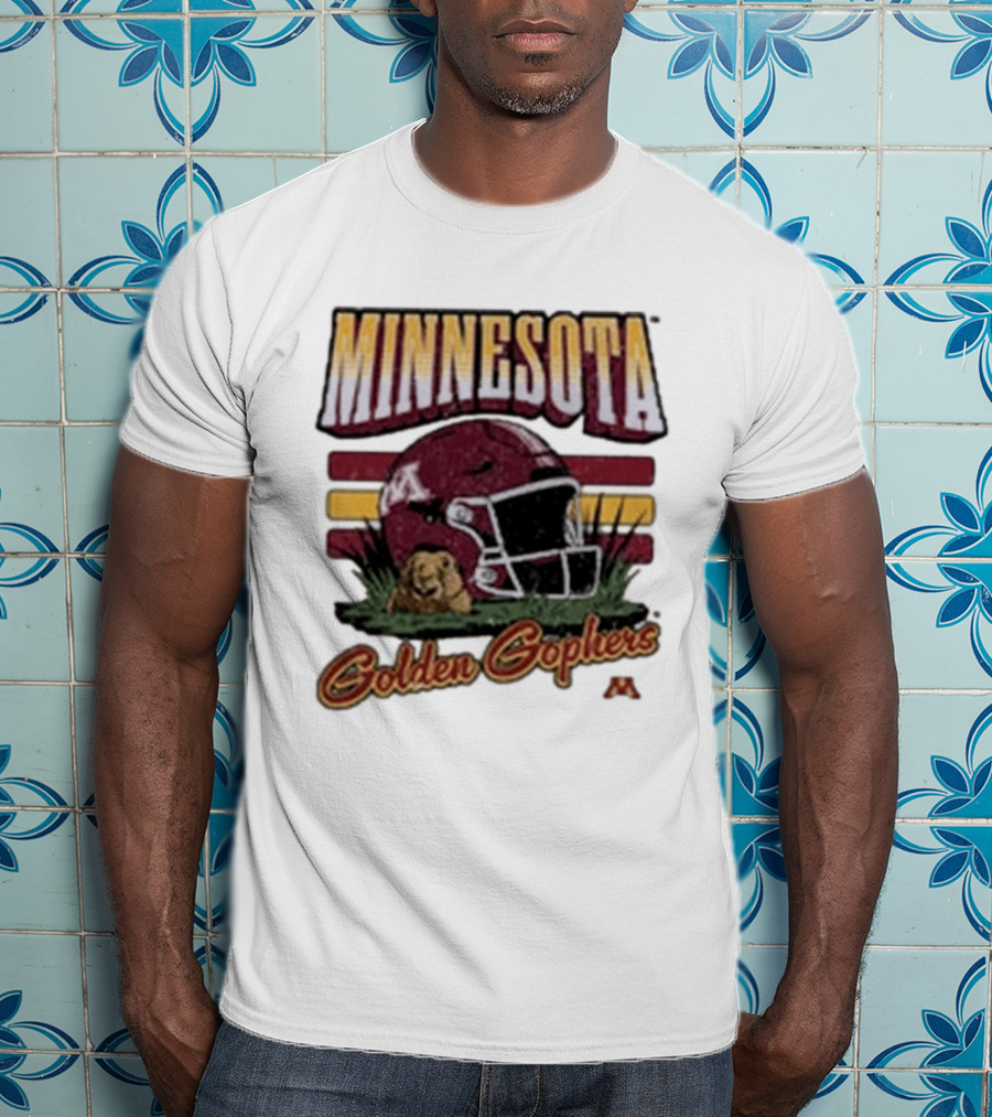Minnesota Golden Gophers Football Helmet T-Shirt