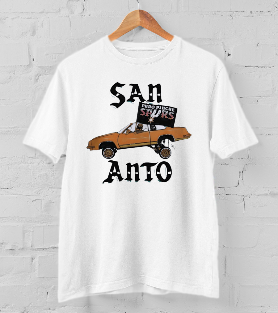 San Anto Puro Pinche Spurs Lowrider Texas National Basketball Association T-Shirt
