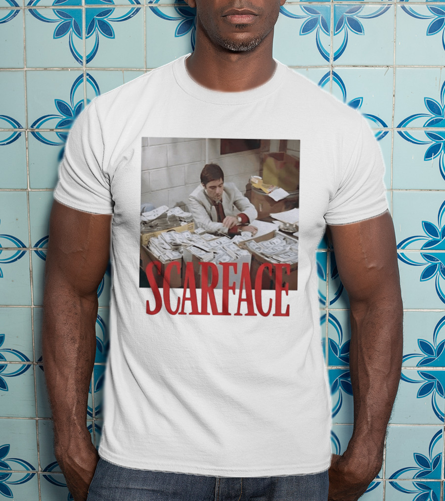 Scarface Tony Montana Al Pacino Money Scene T-Shirt