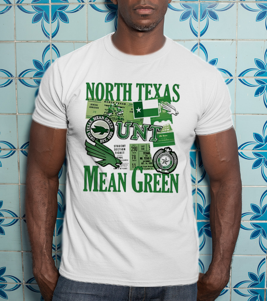 North Texas Mean Green UNT Fouts Field 1890 Football Tickets Memorabilia T-Shirt