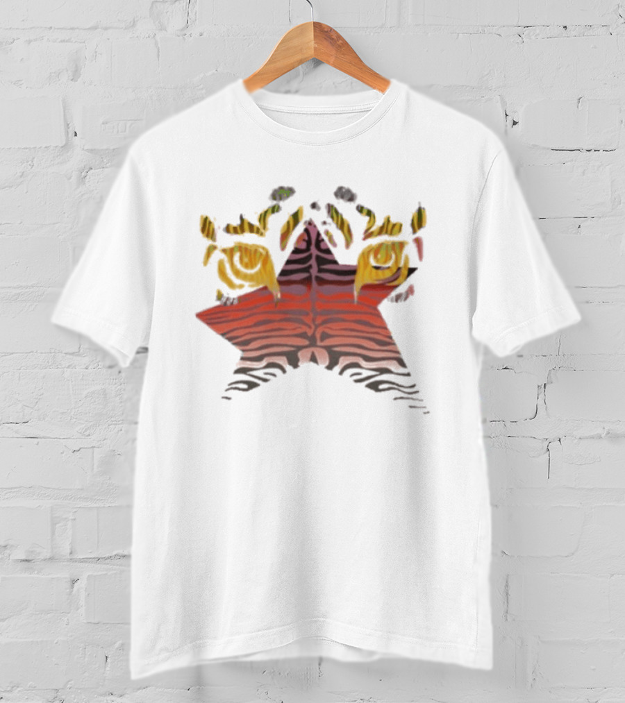 Bodega Beautiful Animal Star Stripes And Flames T-Shirt