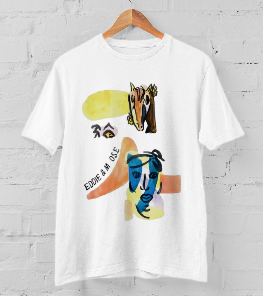 Eddie And Moose Horse Head Face Eye Shape Abstract Eddie And M CSE T-Shirt