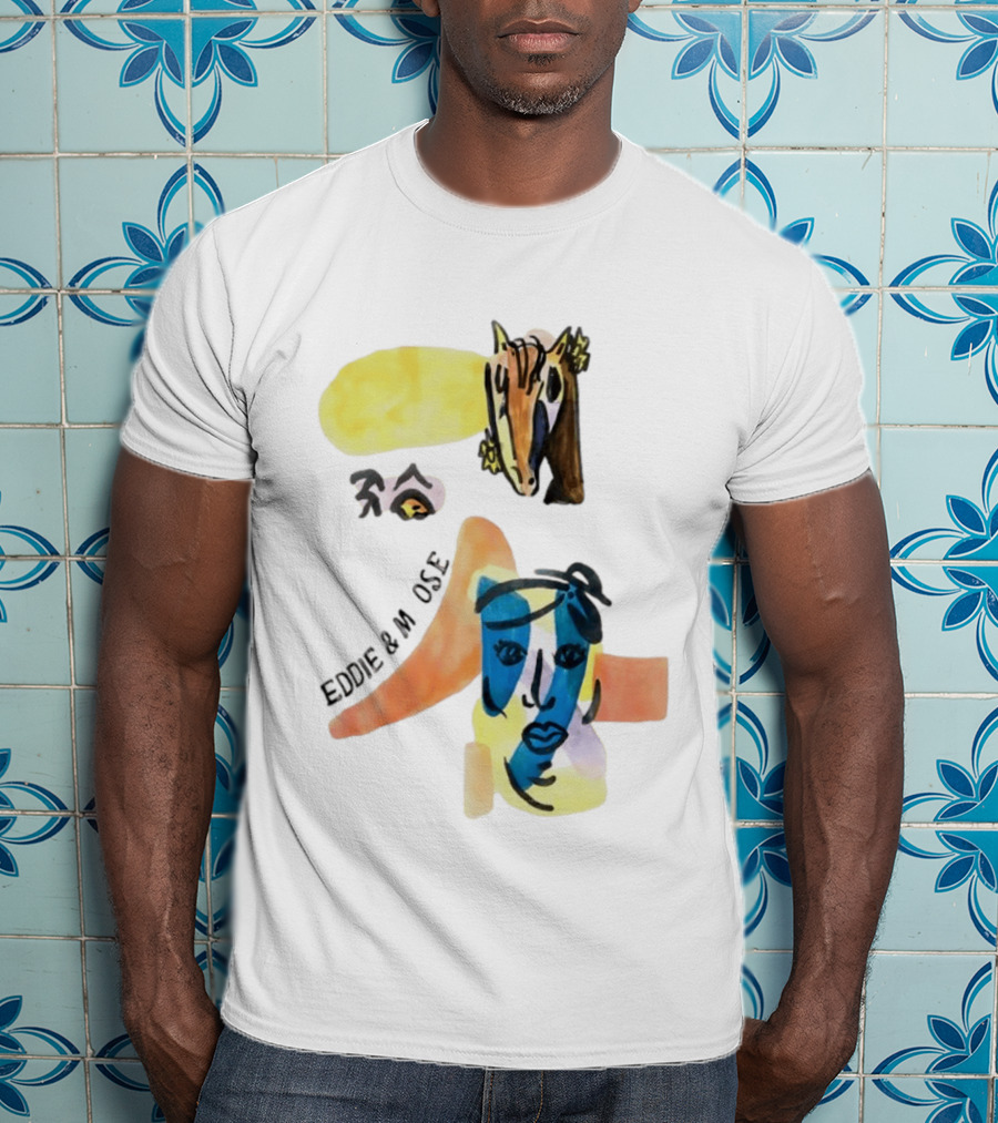 Eddie And Moose Horse Head Face Eye Shape Abstract Eddie And M CSE T-Shirt