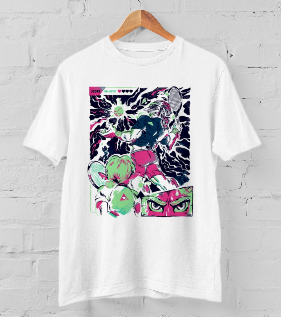 Link Zelda Legend Of Zelda Monster Goblin Arcade Tennis Game Competition Score 40 Love T-Shirt
