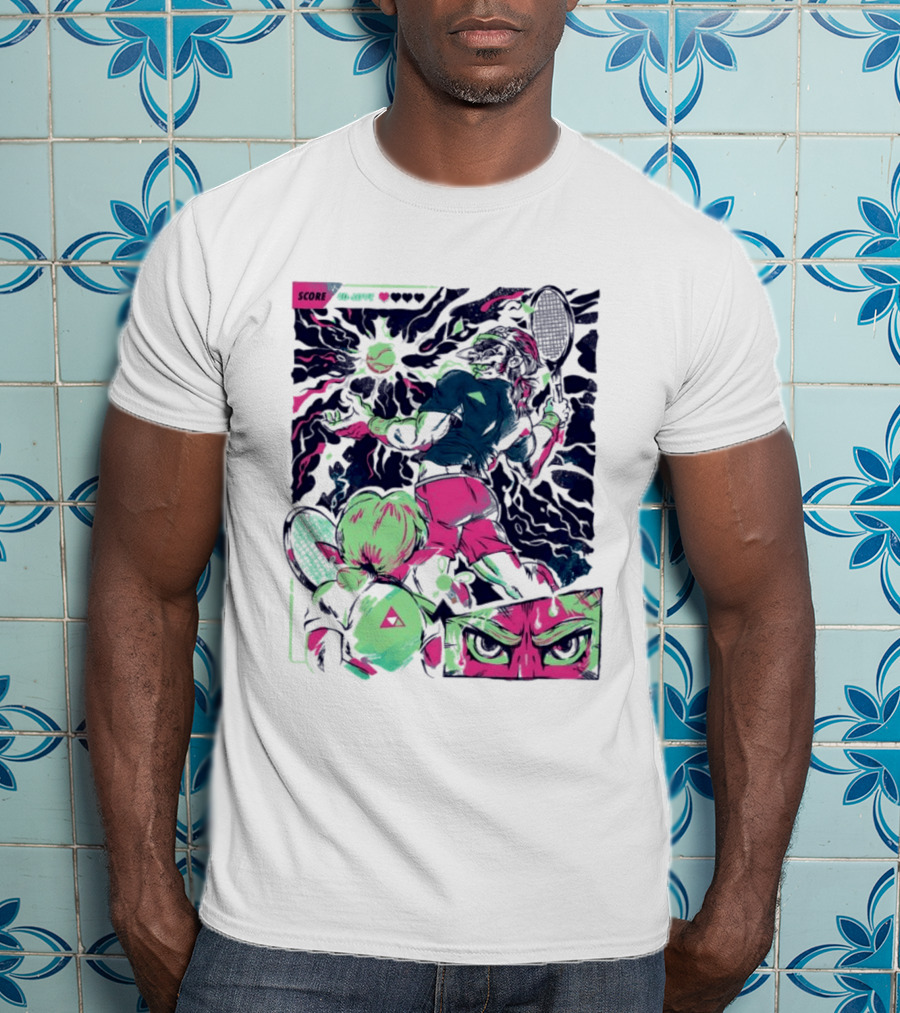 Link Zelda Legend Of Zelda Monster Goblin Arcade Tennis Game Competition Score 40 Love T-Shirt