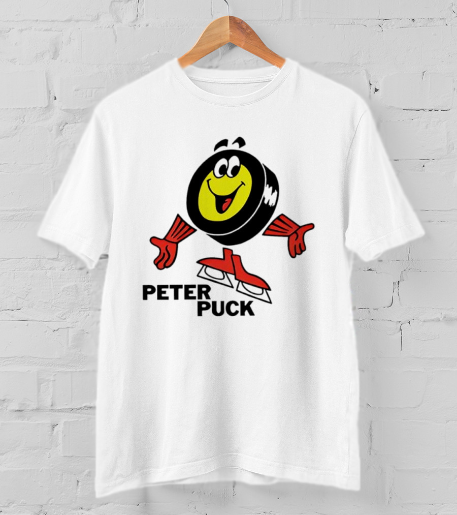 Peter Puck Cartoon Character Hockey T-Shirt