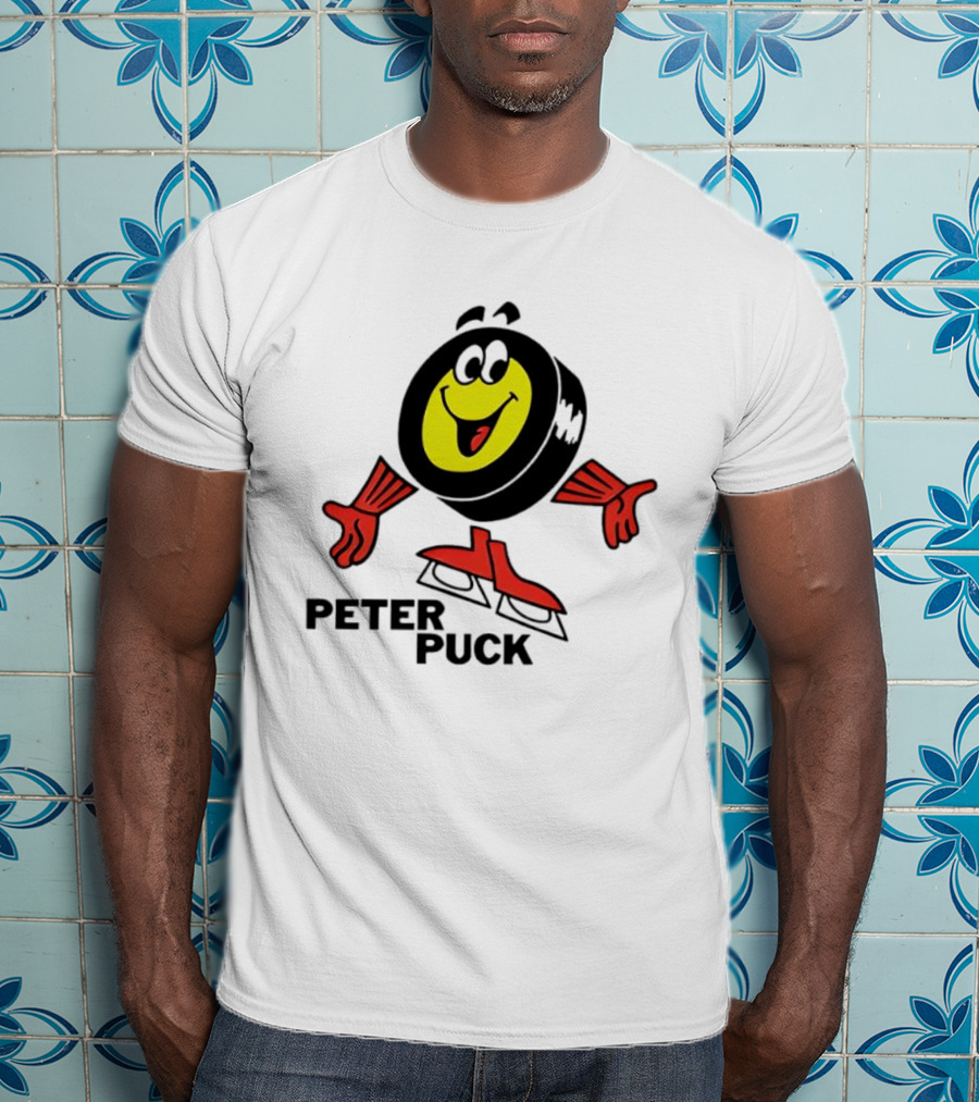 Peter Puck Cartoon Character Hockey T-Shirt