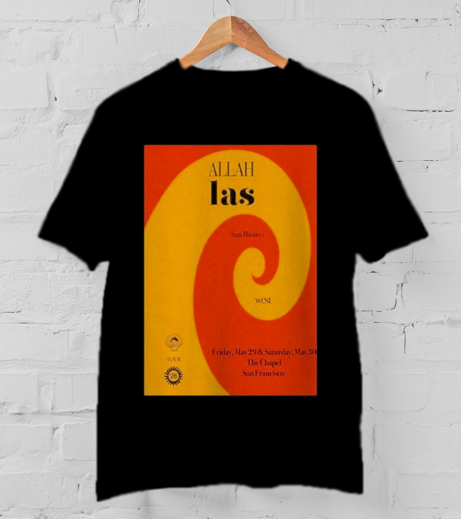 Allah Las Sam Blasucci The Chapel San Francisco May 29 30 2026 Tour West T-Shirt