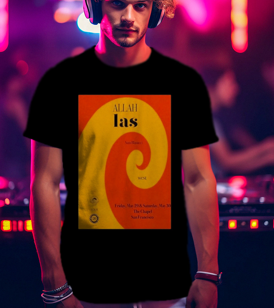 Allah Las Sam Blasucci The Chapel San Francisco May 29 30 2026 Tour West T-Shirt