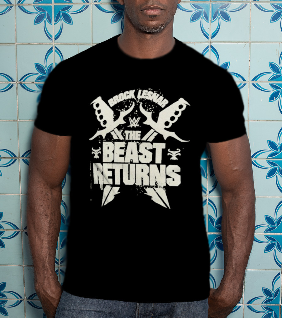 Brock Lesnar WWE The Beast Returns Knuckle Dusters Lightning T-Shirt