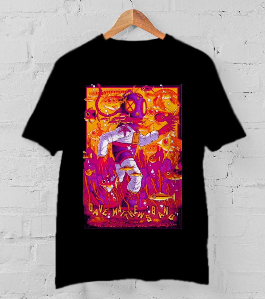 Dave Matthews Band Diver Illustration May 30 2026 ITHINK Financial Amphitheatre West Palm Beach FL T-Shirt