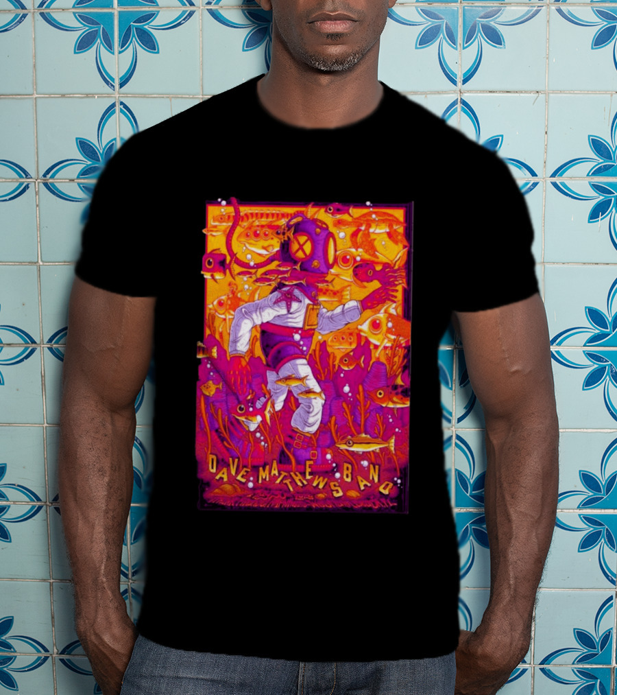 Dave Matthews Band Diver Illustration May 30 2026 ITHINK Financial Amphitheatre West Palm Beach FL T-Shirt
