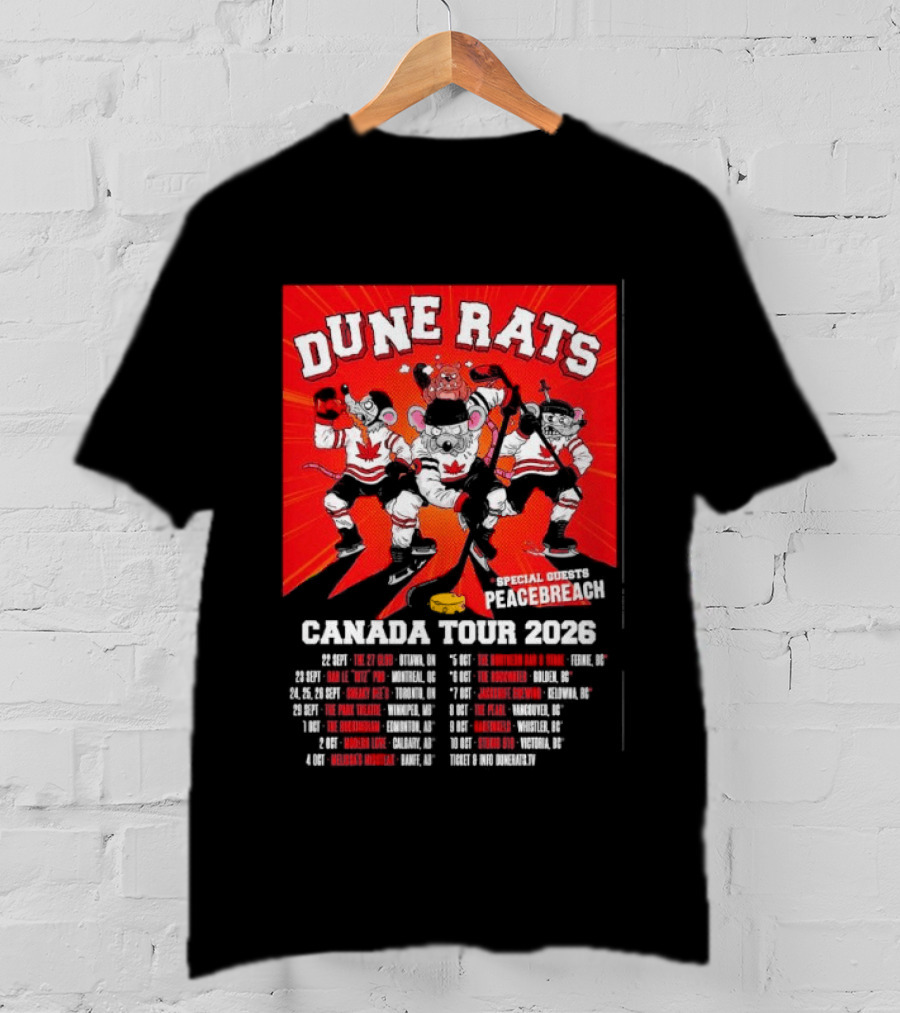 Dune Rats Peacebreach Special Guests Canada Tour 2026 Dates T-Shirt