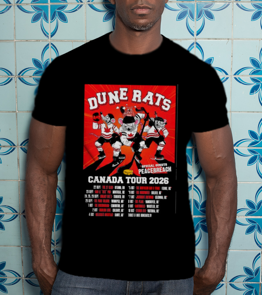 Dune Rats Peacebreach Special Guests Canada Tour 2026 Dates T-Shirt