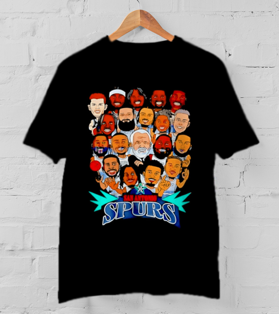 Gregg Popovich Spurs Legends San Antonio Spurs NBA Team Players T-Shirt