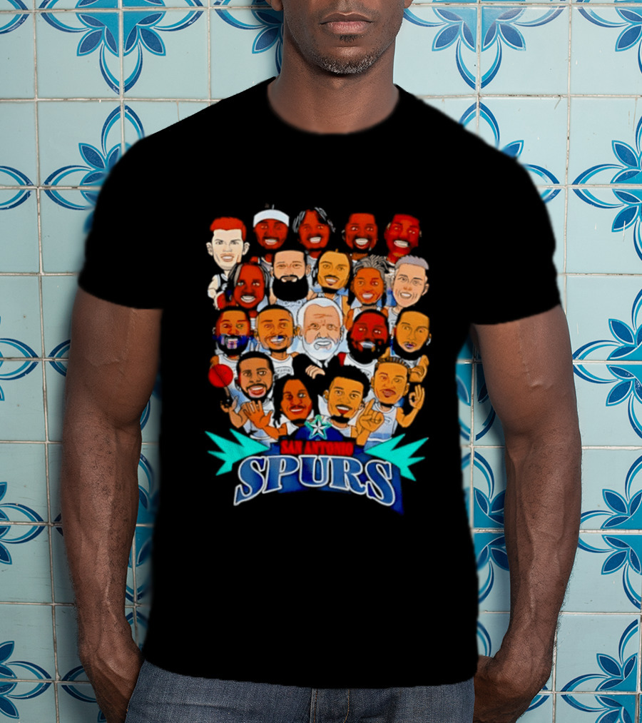 Gregg Popovich Spurs Legends San Antonio Spurs NBA Team Players T-Shirt
