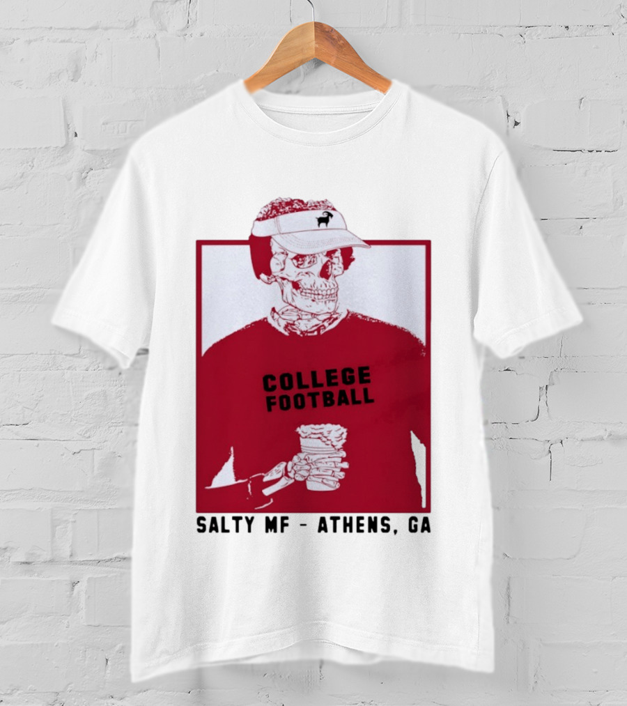 Skeleton College Football Athens Georgia Salty MF Gameday T-Shirt