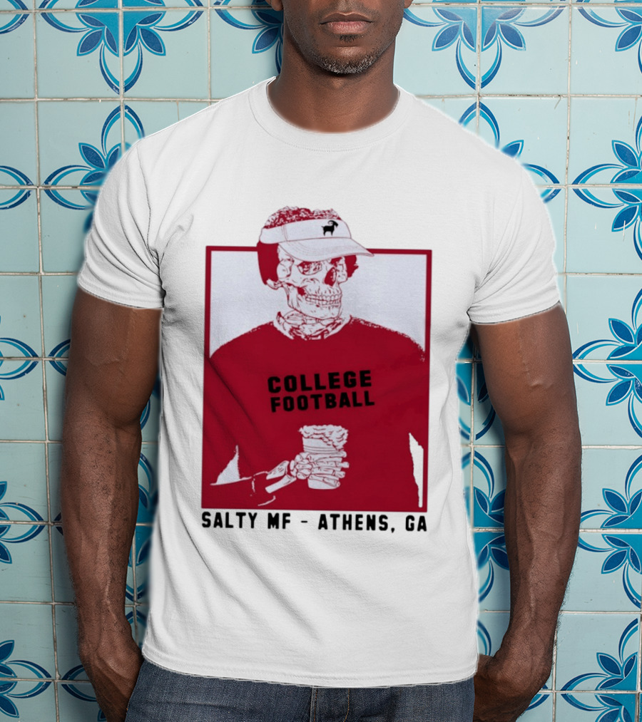 Skeleton College Football Athens Georgia Salty MF Gameday T-Shirt