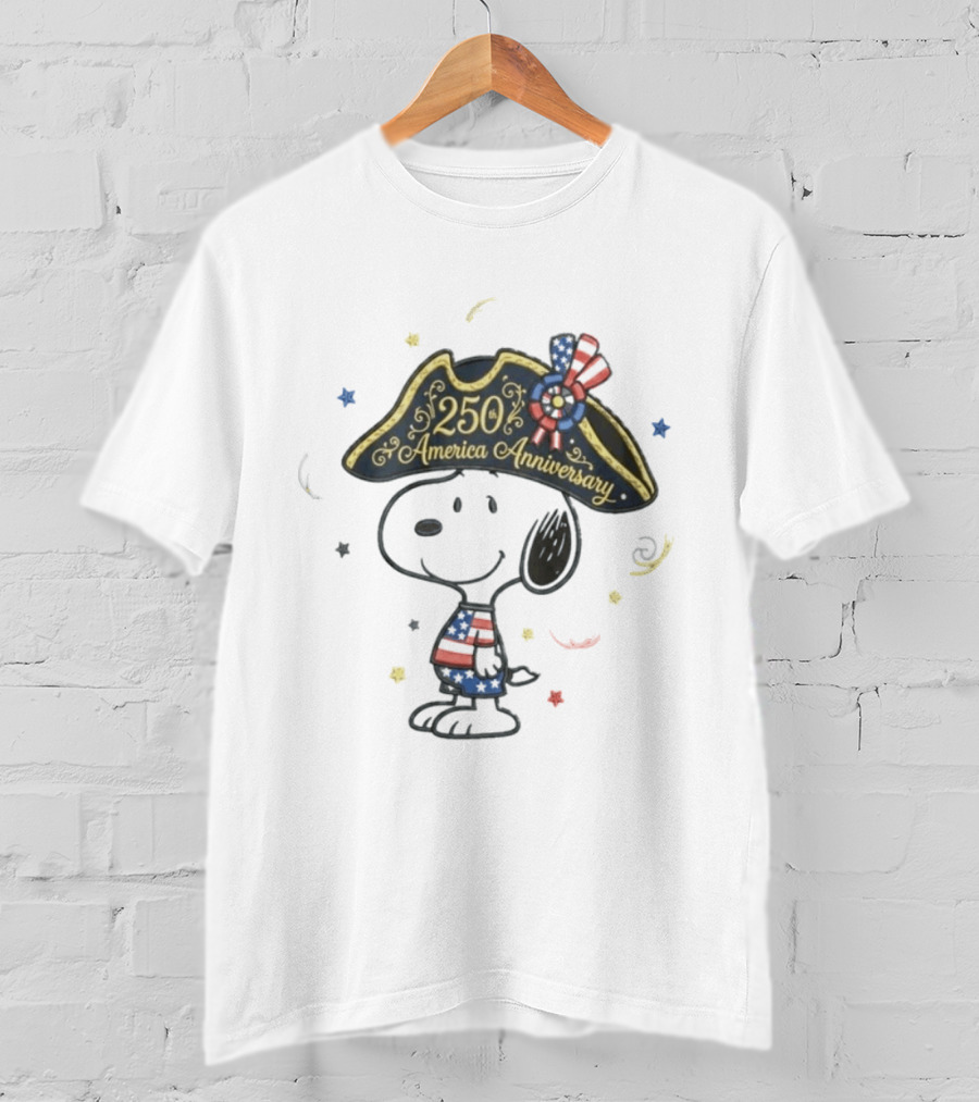 Snoopy 250 America Anniversary Independence Day T-Shirt