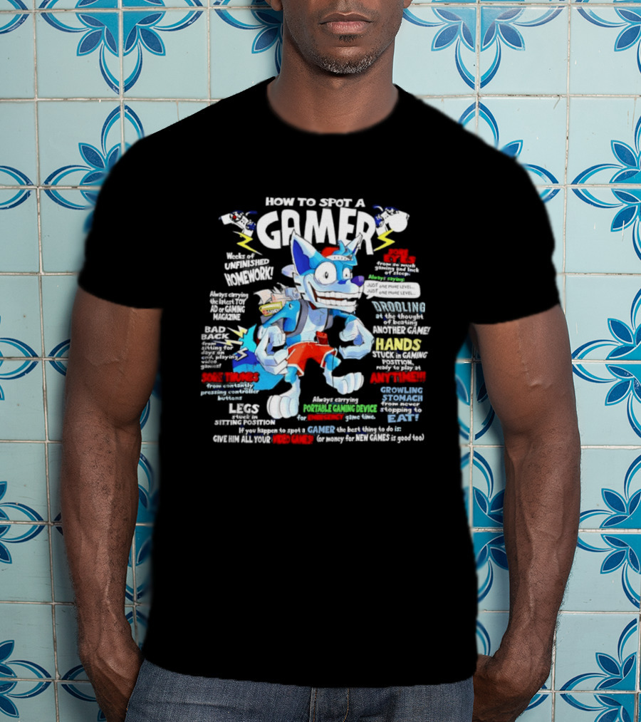 How To Spot A Gamer Controller Hands And Headphones Gaming Syndrome Gamer Eyes T-Shirt