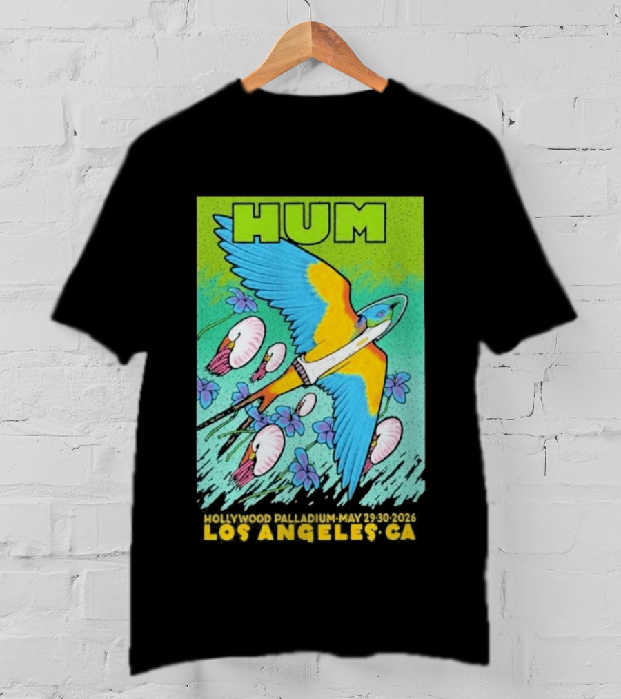 Hum Los Angeles May 29 + 30 2026 CA Vibrant Bird And Flowers T-Shirt