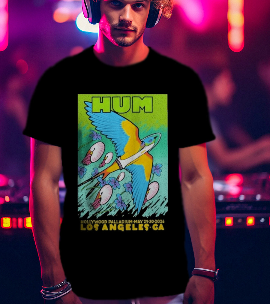 Hum Los Angeles May 29 + 30 2026 CA Vibrant Bird And Flowers T-Shirt