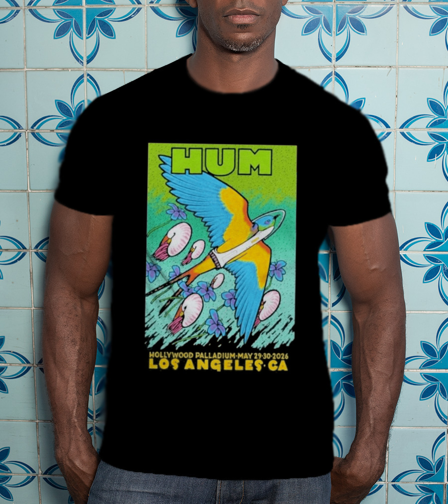 Hum Los Angeles May 29 + 30 2026 CA Vibrant Bird And Flowers T-Shirt