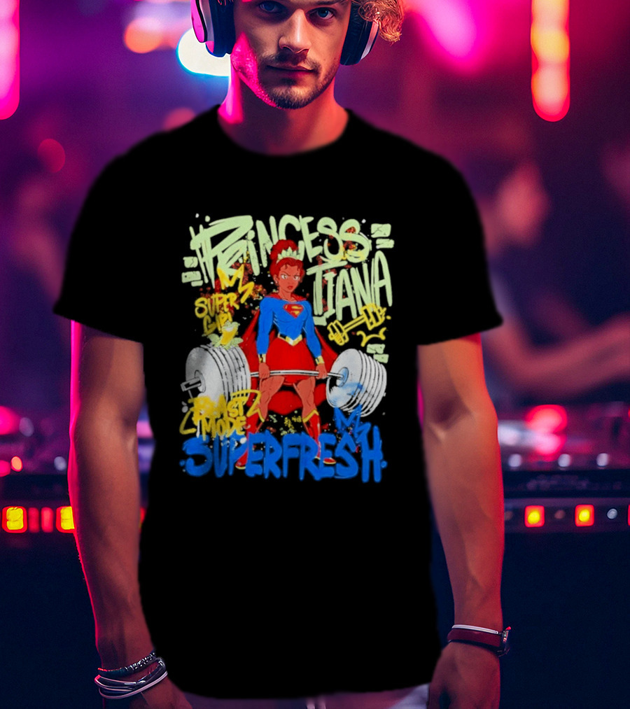 Princess Tiana Supergirl Beast Mode Superfresh Strength Powerlifting T-Shirt