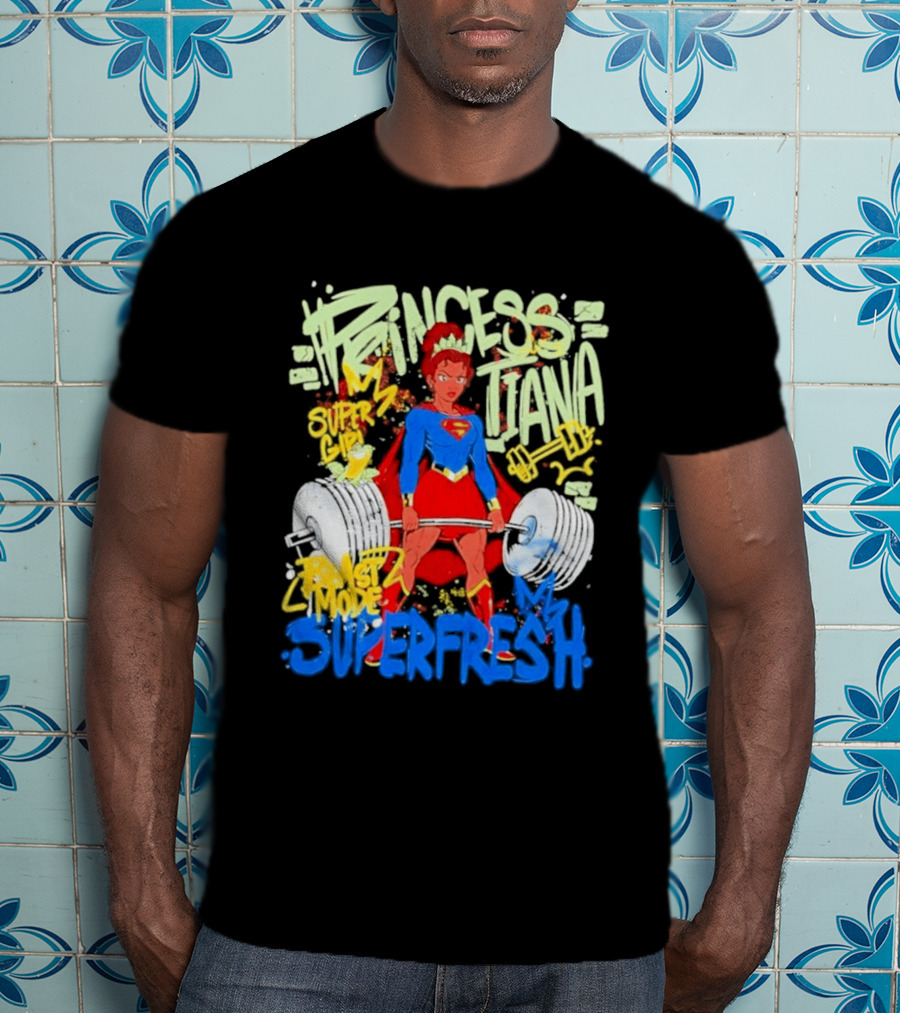 Princess Tiana Supergirl Beast Mode Superfresh Strength Powerlifting T-Shirt