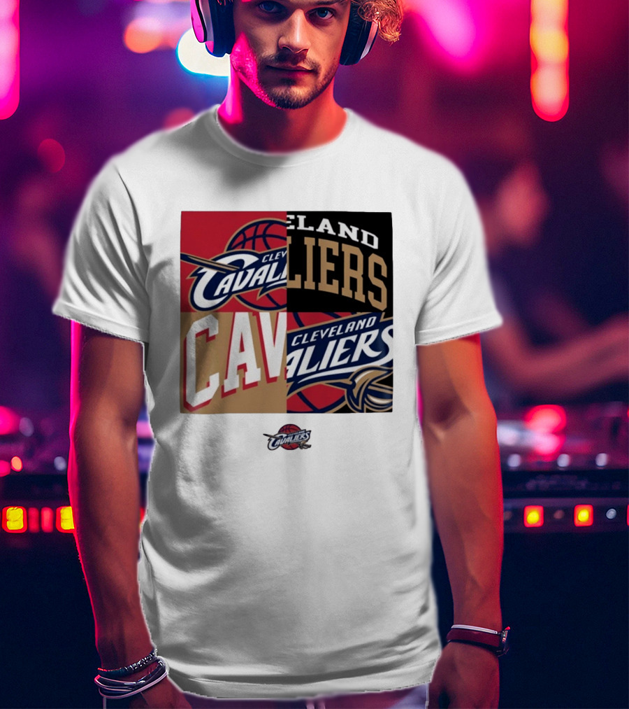 Cleveland Cavaliers Block New Era Iconic Logo Collage T-Shirt