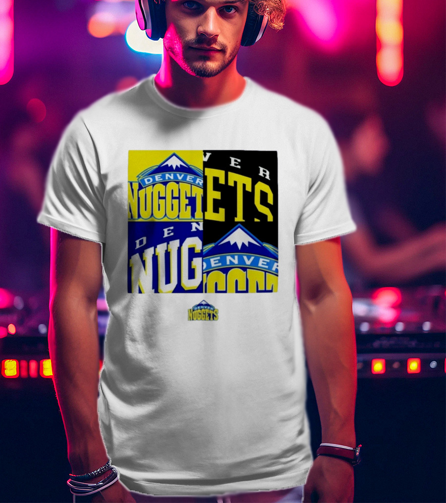 Denver Nuggets New Era Block Retro Split Collage T-Shirt