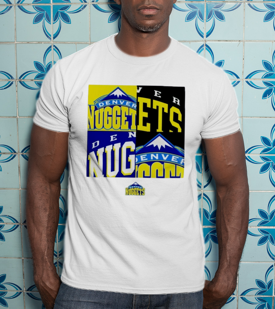 Denver Nuggets New Era Block Retro Split Collage T-Shirt