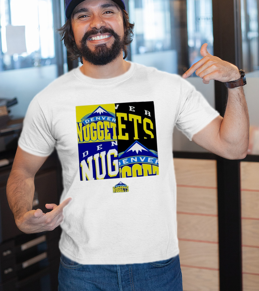 Denver Nuggets New Era Block Retro Split Collage T-Shirt