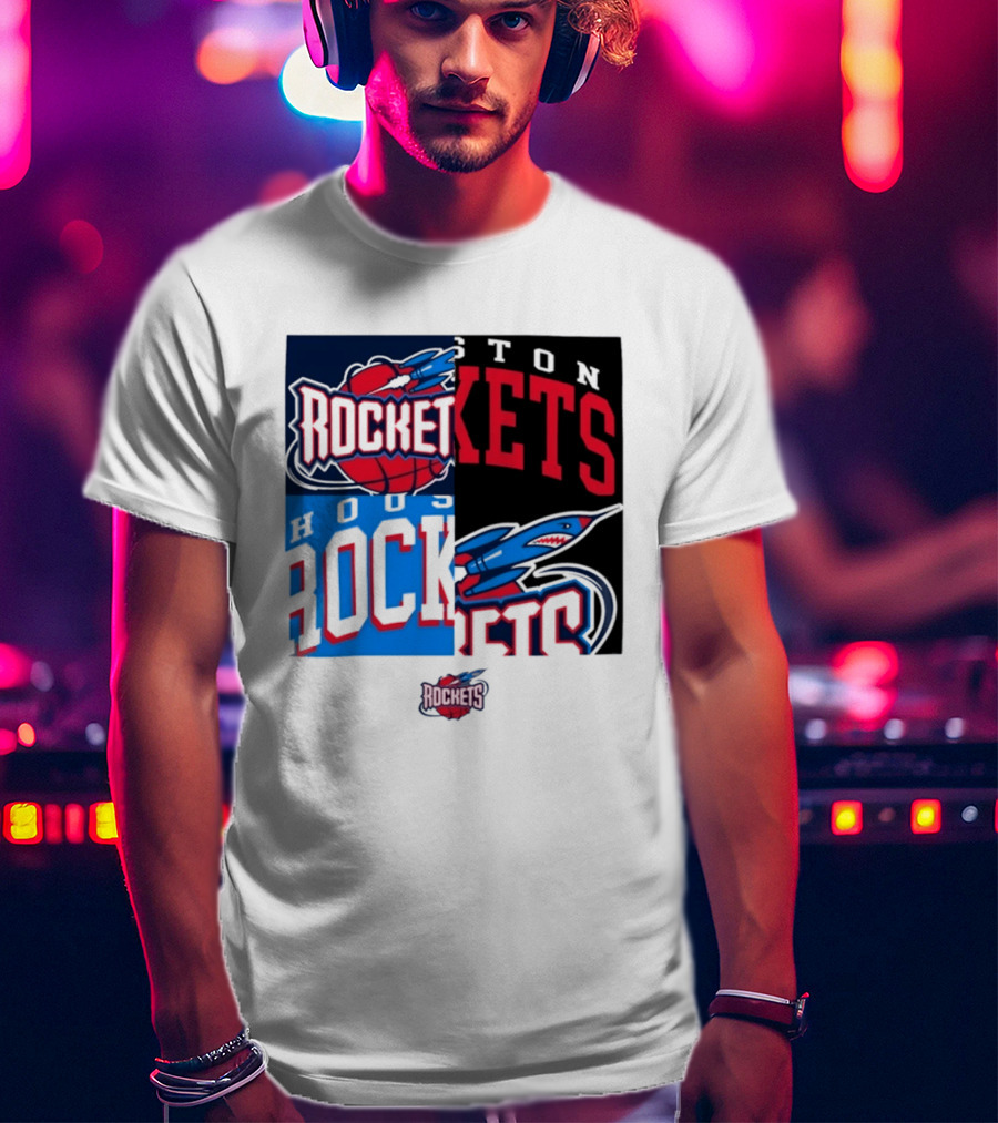 Houston Rockets New Era Block Basketball Team T-Shirt
