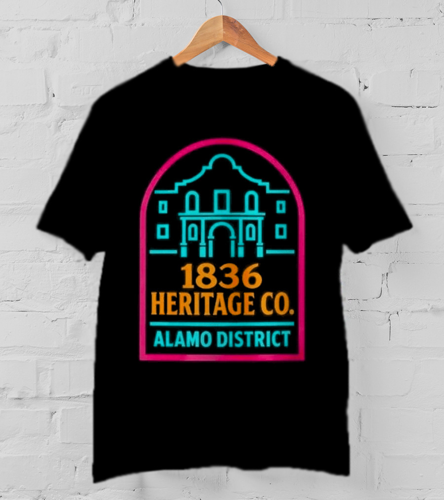 San Antonio Spurs 1836 Heritage Co Alamo District T-Shirt