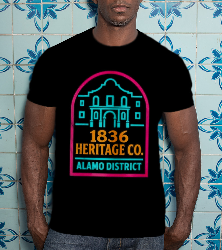 San Antonio Spurs 1836 Heritage Co Alamo District T-Shirt