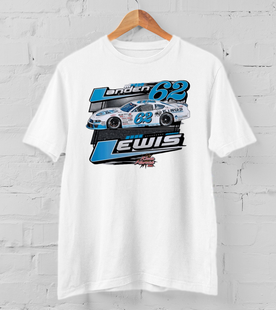 Landen 62 Lewis Kings Custom Panels Kevin Harvick Inc Racing Car T-Shirt