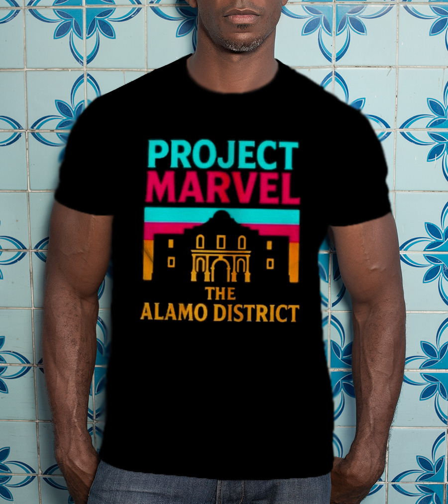 San Antonio Spurs Project Marvel The Alamo District T-Shirt