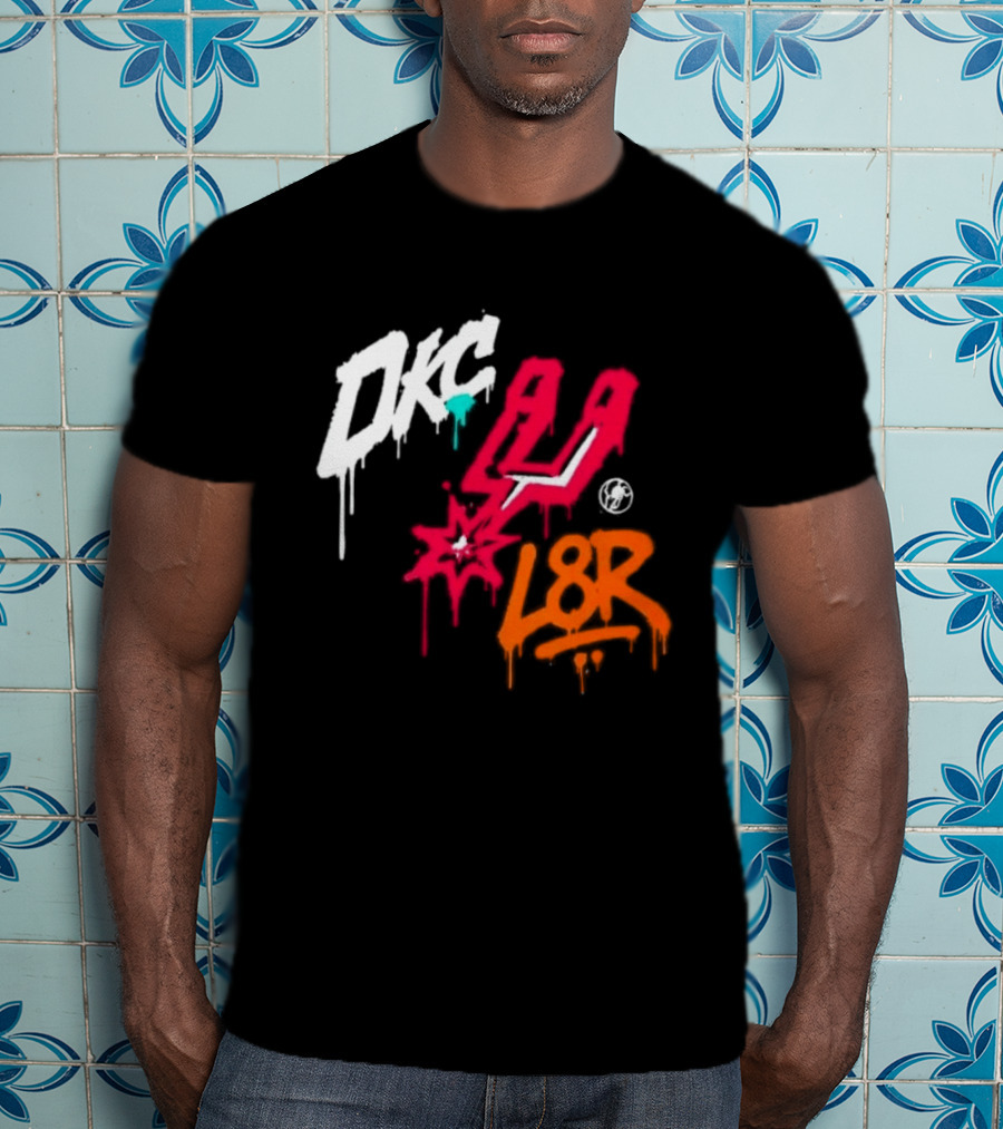 OKC Spurs U L8R Basketball Graffiti T-Shirt