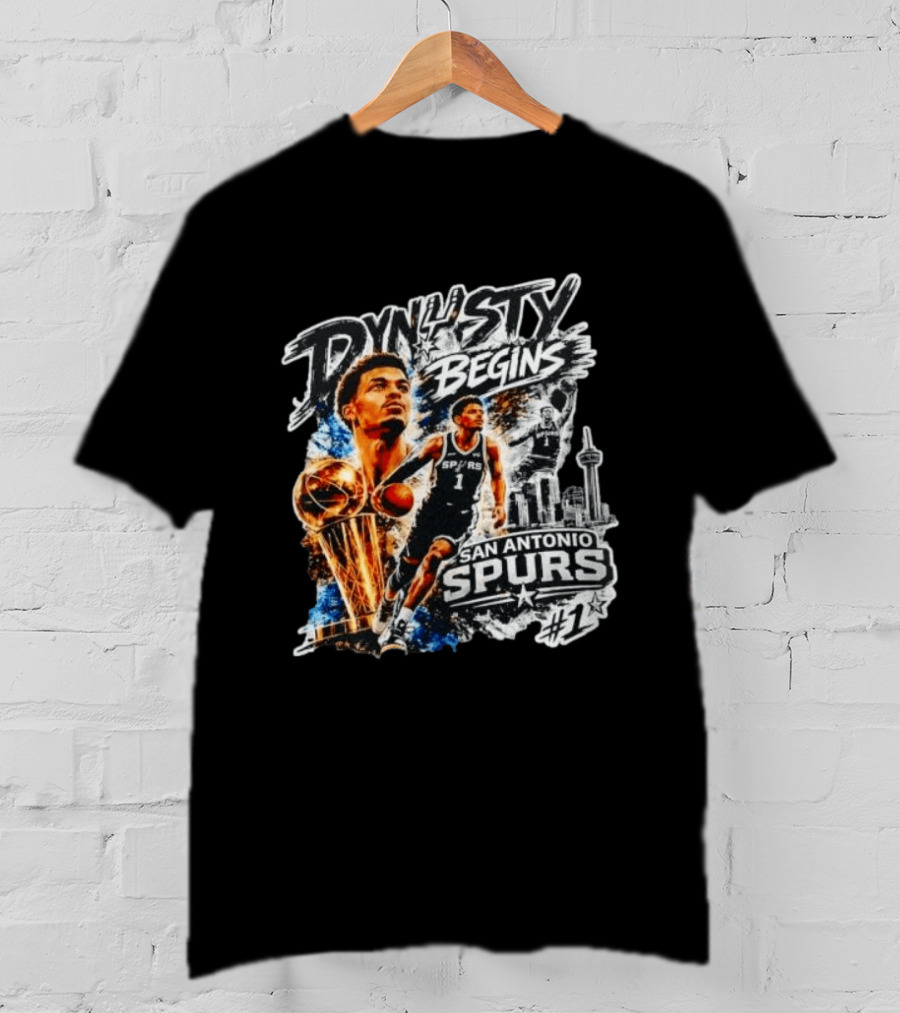 Dynasty Begins San Antonio Spurs #1 Victor Wembanyama T-Shirt