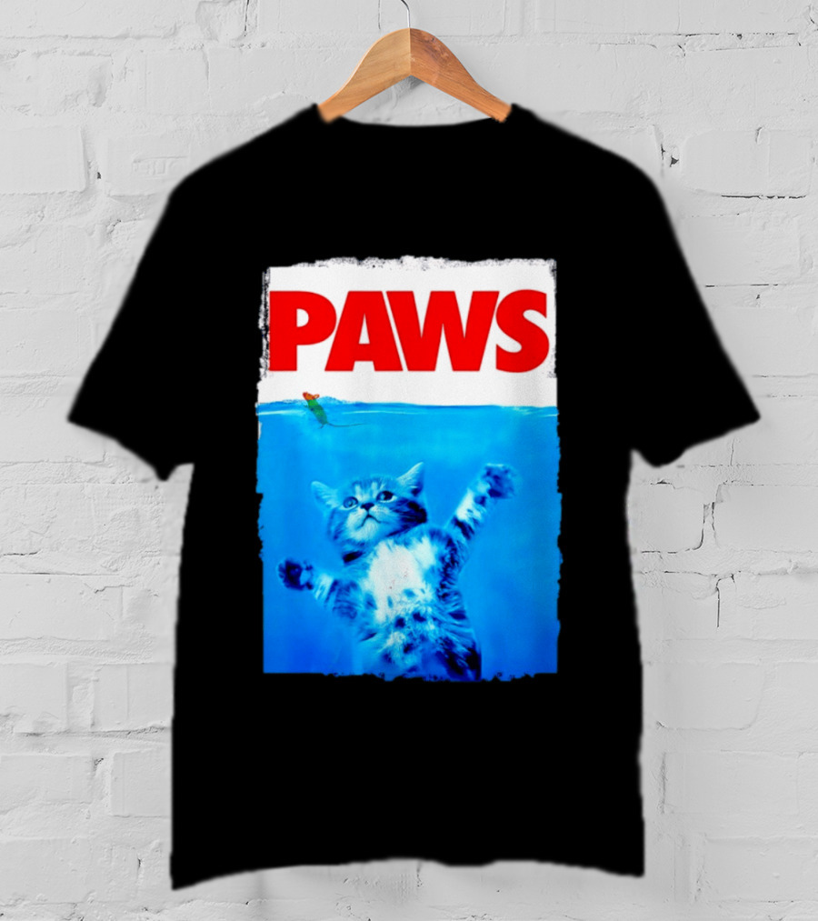 Jaws Universal Steven Spielberg Amblin Entertainment Paws Kitten Mouse T-Shirt