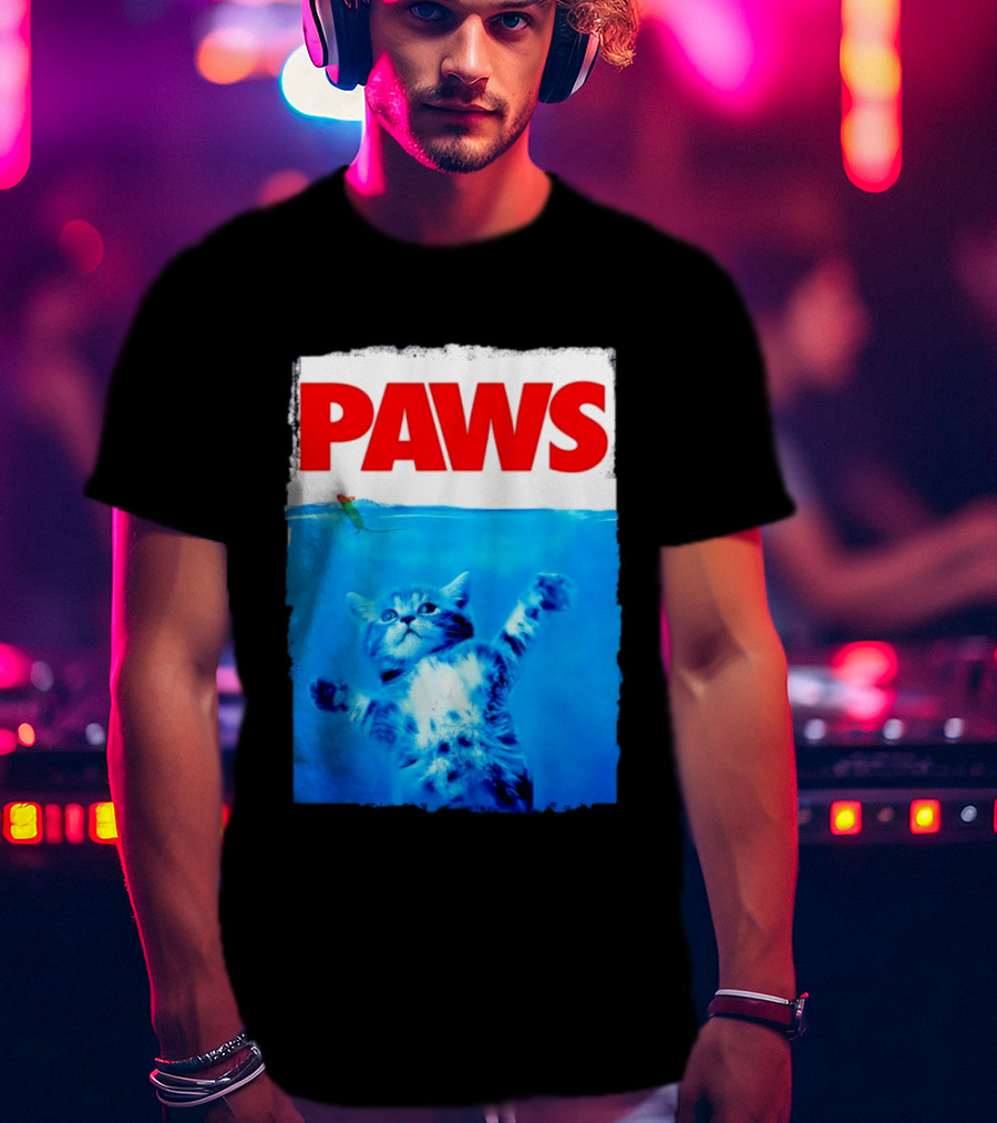 Jaws Universal Steven Spielberg Amblin Entertainment Paws Kitten Mouse T-Shirt