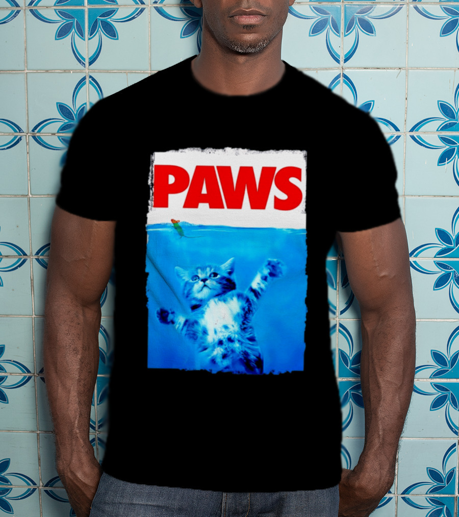 Jaws Universal Steven Spielberg Amblin Entertainment Paws Kitten Mouse T-Shirt