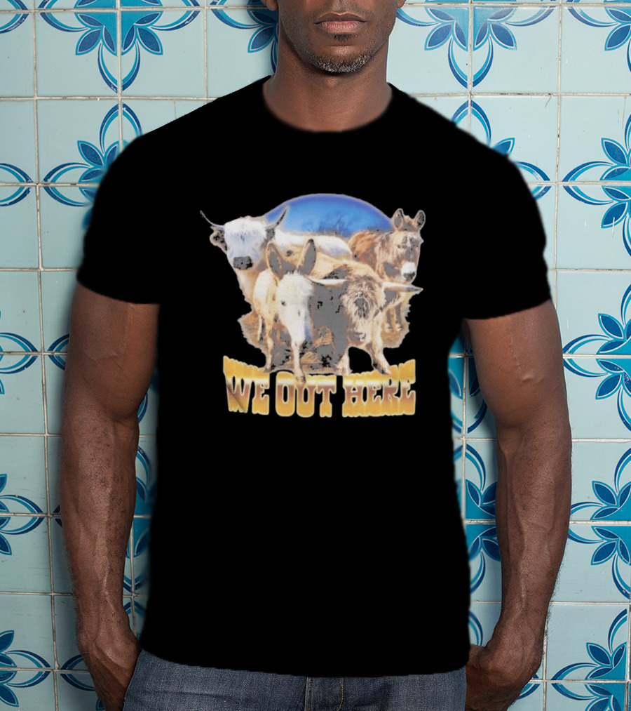 Jelly Roll We Out Here Western Animals Scene T-Shirt