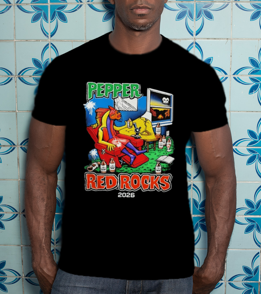 Pepper Red Rocks Amphitheatre 2026 Morrison Colorado Psychedelic Vibes T-Shirt