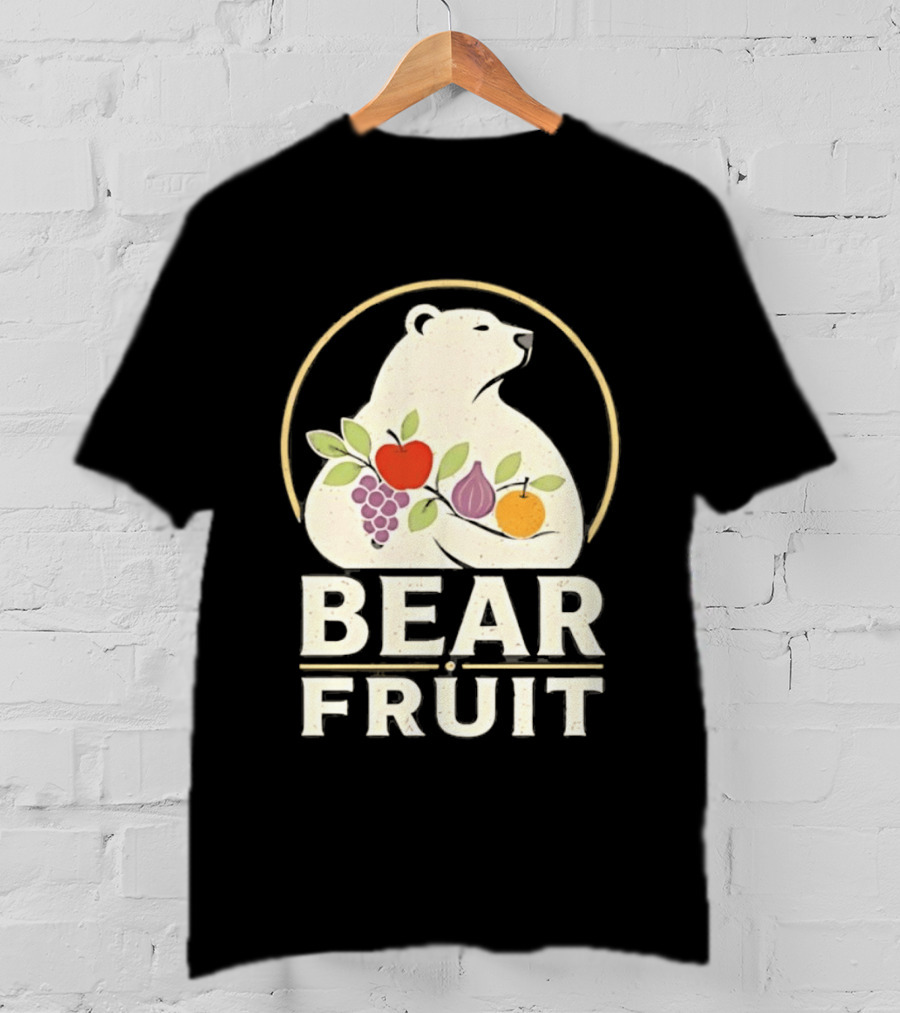 Bear Fruit Polar Bear Grapes Apple Fig Orange T-Shirt