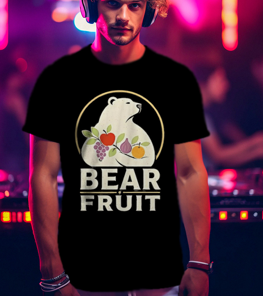 Bear Fruit Polar Bear Grapes Apple Fig Orange T-Shirt