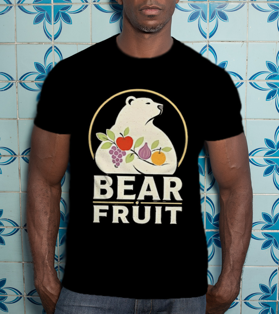 Bear Fruit Polar Bear Grapes Apple Fig Orange T-Shirt
